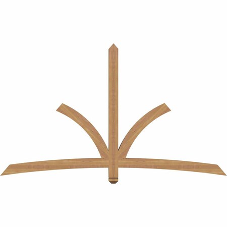 Ekena Millwork Davenport Timber Gable Bracket, Western Red Cedar, 84"W x 49"H x 3 1/2"D x 3 1/2"F, 14/12 Pitch GBW084X49X0404DAV00SWR